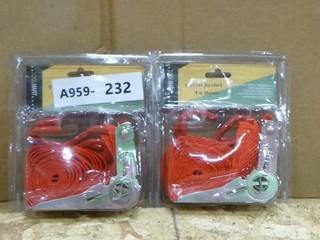 2PC 1"x15' Ratchet Tie-Downs (W-3-5-2)