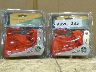 2PC 1"x15' Ratchet Tie-Downs (W-3-5-2)