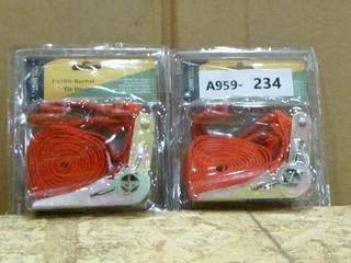 2PC 1"x15' Ratchet Tie-Downs (W-3-5-2)