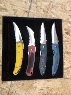 4PC Folding Lock Blade Pocket Knife Set (W-3-5-2)