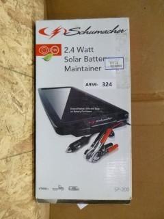 Schumacher 12V 2.4 Watt Solar Battery Maintainer (W-4-1-2)