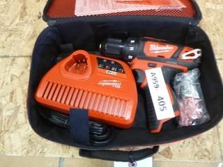 Milwaukee M12 3/8" Drill / Driver  C/w Charger, Battery  and Case (New) (W-4-1-3)