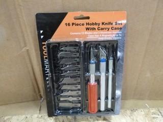 16PC Hobby Knife Set w/ Case (W-4-1-3)