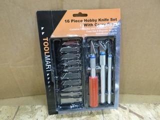 16PC Hobby Knife Set w/ Case (W-4-1-3)