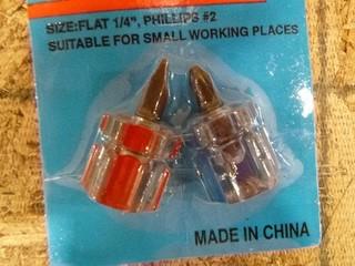 2PC Mini Stubby Screwdriver Set (Bits Interchangeable) (W-4-1-3)