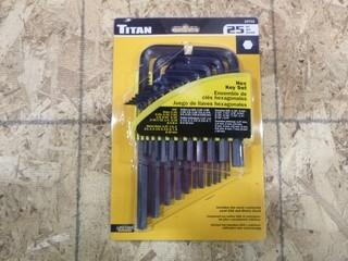 25PC Hex Key Set - SAE and Metric (W-5-1-2)