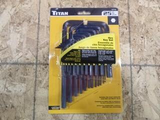 25PC Hex Key Set - SAE and Metric (W-5-1-2)