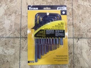 25PC Hex Key Set - SAE and Metric (W-5-1-2)