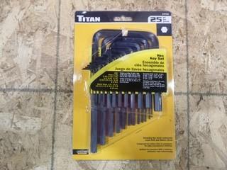 25PC Hex Key Set - SAE and Metric (W-5-1-2)