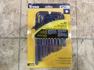 25PC Hex Key Set - SAE and Metric (W-5-1-2)