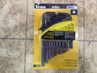 25PC Hex Key Set - SAE and Metric (W-5-1-2)