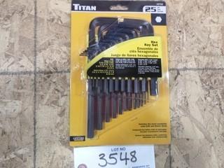25PC Hex Key Set - SAE and Metric (W-5-1-2)