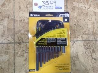 25PC Hex Key Set - SAE and Metric (W-5-1-2)