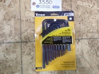 25PC Hex Key Set - SAE and Metric (W-5-1-2)