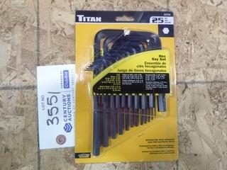 25PC Hex Key Set - SAE and Metric (W-5-1-2)
