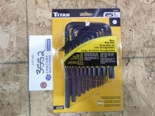 25PC Hex Key Set - SAE and Metric (W-5-1-2)