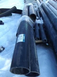 Assorted Black PVC Pipe.