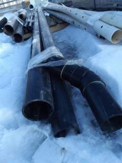 Assorted Black PVC Pipe.