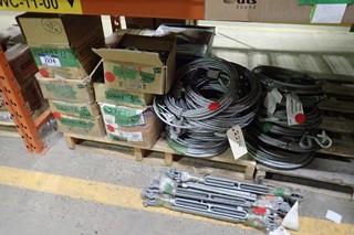 Lot of Asst. Clevises, Braided Cable and Cable Tensioners.