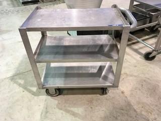 Stainless Steel Rolling Cart 2'x16"x27".