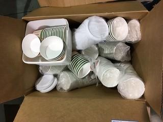 Assorted Small Take Out Soup Bowls.