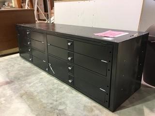 Black Metal Locker 81" x 22" x 24"