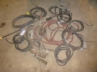 Qty of Air Hose, Trailer Light Cords, and Misc Electrical Cords