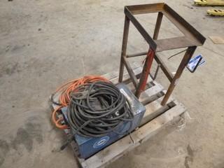 Miller Thunderbolt Welder, 225A, AC, 230VAC c/w Stand and Cables, SN GR-99504