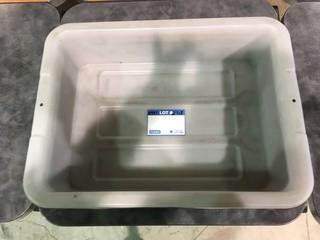 (2) Plastic Dish Tubs.