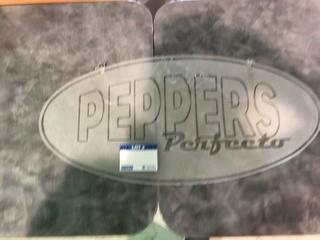 Plastic Hanging Peppers Sign.