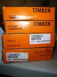 Timken Tapered Roller Bearings, (2) NP034946 (2) Pt HM220149