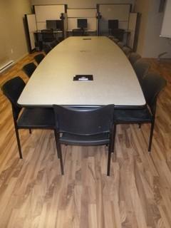 168" x 54" Conference Table w/ 16 Chairs