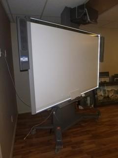 Smart Board w/ PC Control, Key Board, Mouse, Speakers, Stand On Wheels, Model SBX800, Screen 74" x 38", Overall 89" x 41" x 92"