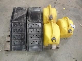 (3) Gas Cans, (2) Car Ramps (WR-4-20)