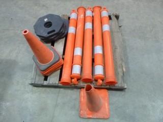 Quantity of Reflective Post (Plastic), Stand and Plastic Cones (W,5-2-2)