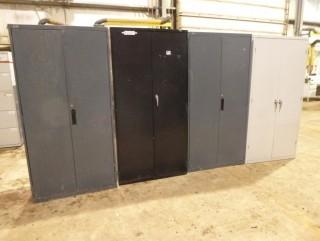 Qty Of (4) Metal 2-Door Storage Cabinets