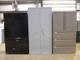 Qty Of (3) Metal Storage Cabinets *No Keys*