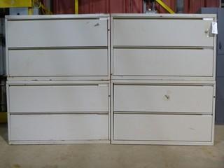 Qty Of (4) 2-Drawer Metal Filing Cabinets