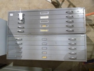 (2) 5-Drawer Metal Storage Cabinets