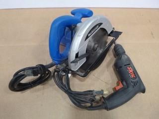 Mastercraft Circular Saw, 120V, C/w Skil 3.5 Amp Drill (W-5-4-1)