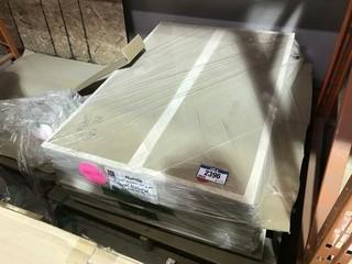 Lot of 5/16"x17"x48" Carvel Natural Finished Drywall Sheets. 