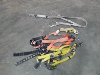 (2) MSA Workman Harnesses, Class A, C/w DBI Sala 6" Class 8 1" Web Lanyard, Class E4 6' Lanyard (W-5-5-1)