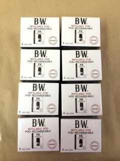 Lot of (6) Baker White 8 Pack Refillable Pods.