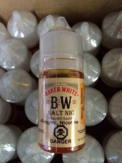 Lot of (8) Baker White Mango Madness 40mg/ml Vape Juice.