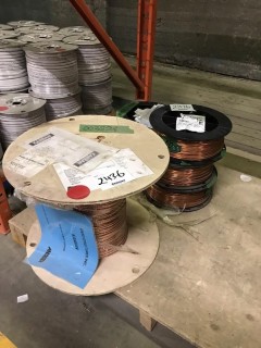 Lot of 6 Spools Copper Ground Cable and 6 Asst. Spools MND103 Cable.