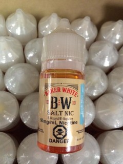 Lot of (9) Baker White Fresh Mint 50mg/ml Vape Juice.