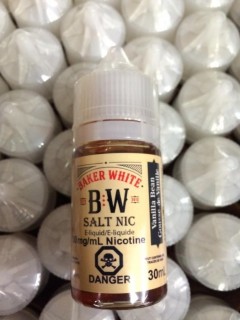 Lot of (10) Baker White Vanilla Bean 30mg/ml Vape Juice.