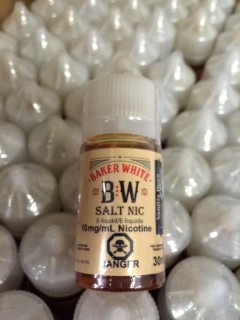 Lot of (9) Baker White Vanilla Bean 10mg/ml Vape Juice.