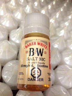 Lot of (11) Baker White Rich Tobacco 50mg/ml Vape Juice.