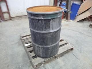 50 Gallon Drum, C/w Lid and Lock (W-R,2)